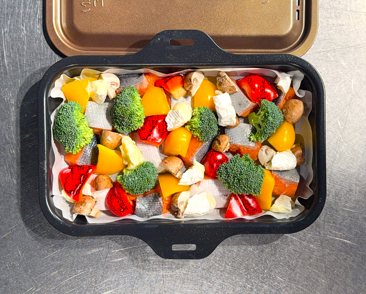 秋鮭のイタリアン焼き 盛り付け例